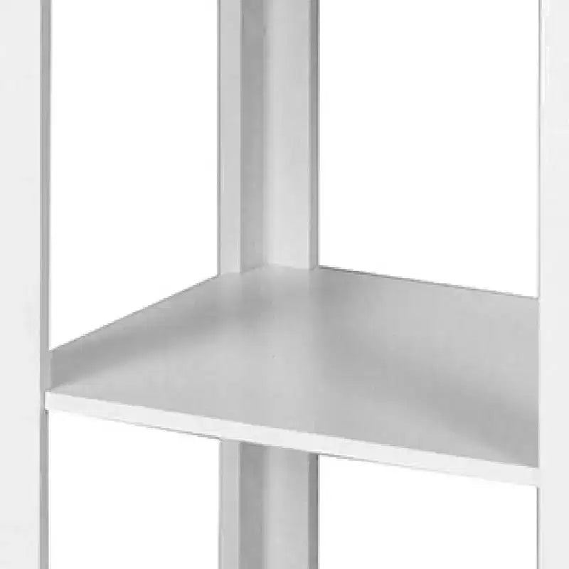 Madison Linen Tower with Five Open Shelves White - Teamson Home: Chrome-Plated, Transitional Style, MDF Composite