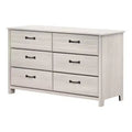 South Shore Ulysses 6-Drawer Double Kids' Dresser Winter Oak