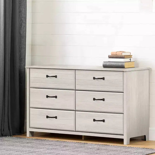 South Shore Ulysses 6-Drawer Double Kids' Dresser Winter Oak