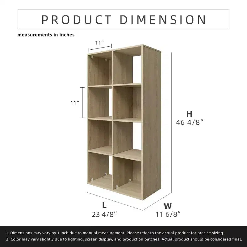 Homez 46.46 in. Tall Wood 4-Shelf Etagere Bookcase