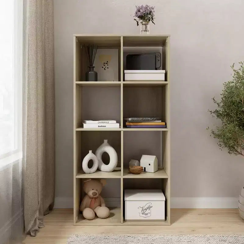 Homez 46.46 in. Tall Wood 4-Shelf Etagere Bookcase