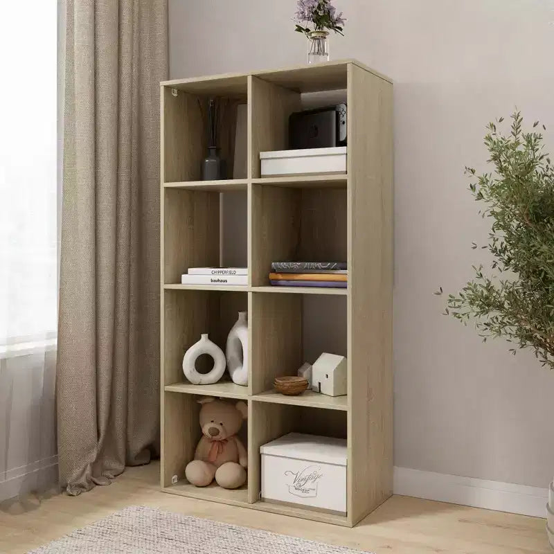 Homez 46.46 in. Tall Wood 4-Shelf Etagere Bookcase