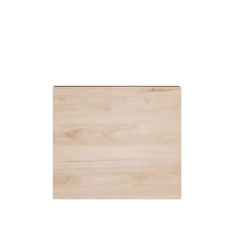 Homez 15.74 in. White and Natural Oak Rectangle Wood End Table with 1 Drawer