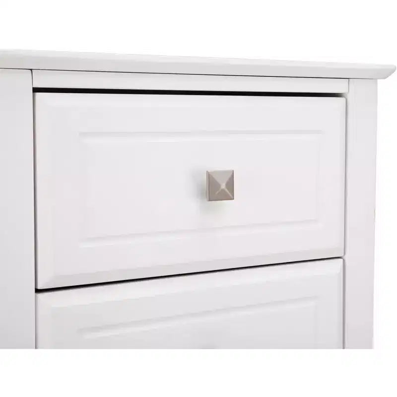 Bonnlo Upgraded White Night Stands for Bedrooms, Modern Nightstand with 3 Drawers.