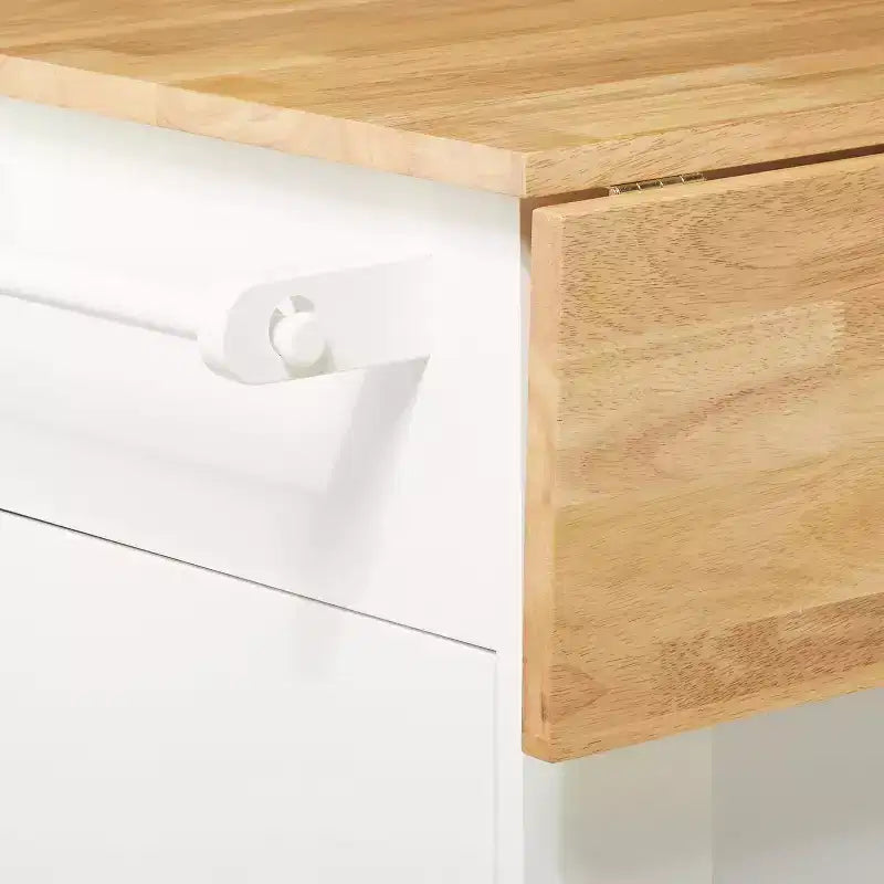 HomeStock 36 in.H Wood Kitchen Carts with 3 Doors and 1 Shelf