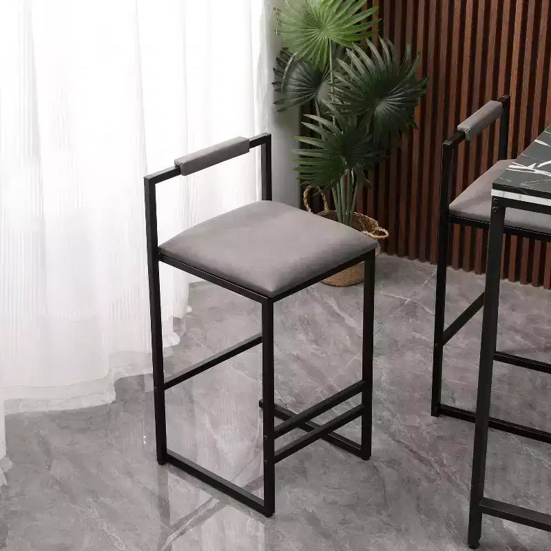 Okak 25 Modern Bar Counter Height Chairs Set of 2, Counter Stools with Backrest&Footrest, Upholstery Barstools Dining Chairs for Kitchen