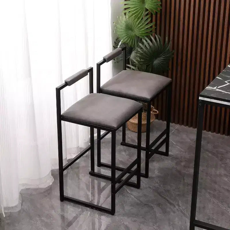 Okak 25 Modern Bar Counter Height Chairs Set of 2, Counter Stools with Backrest&Footrest, Upholstery Barstools Dining Chairs for Kitchen