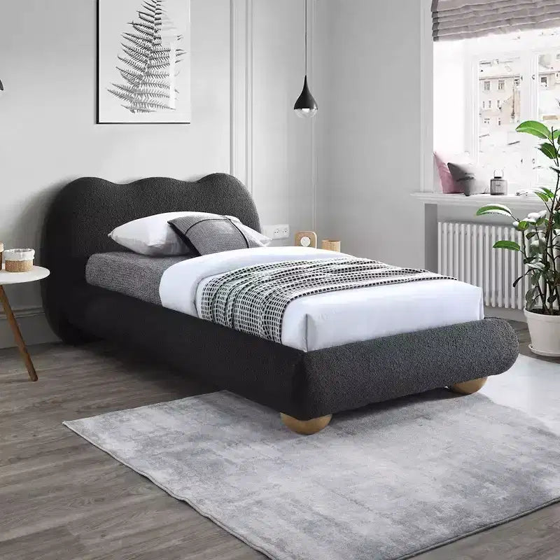 Meridian Furniture,Hyde Boucle Fabric Bed