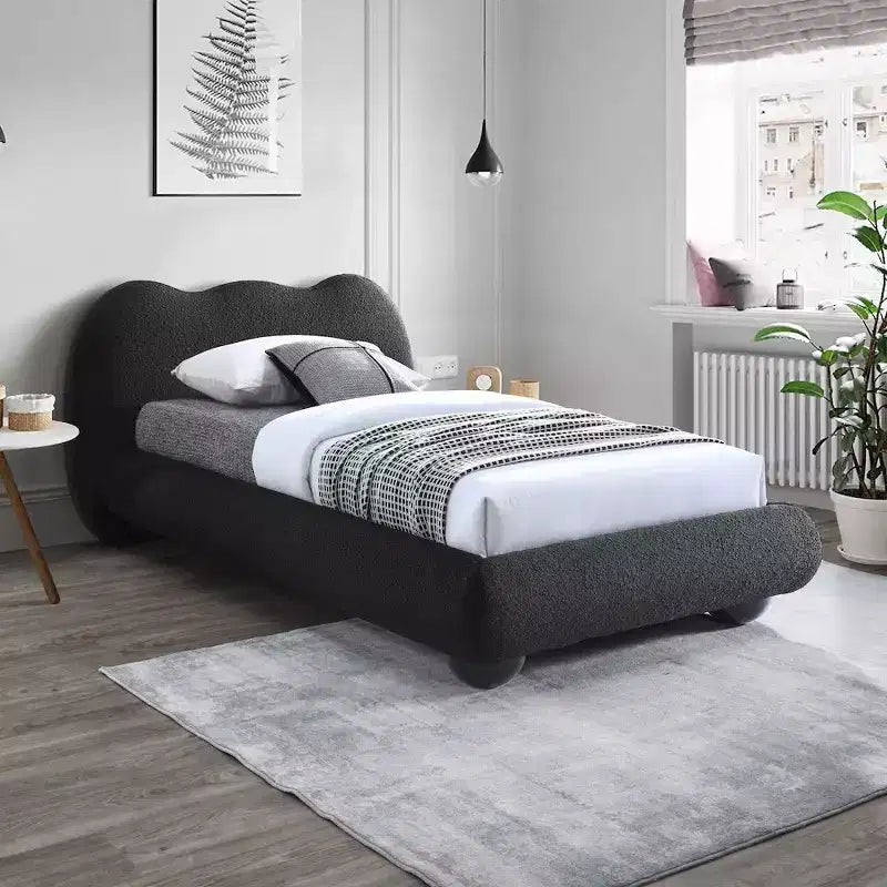 Meridian Furniture,Hyde Boucle Fabric Bed