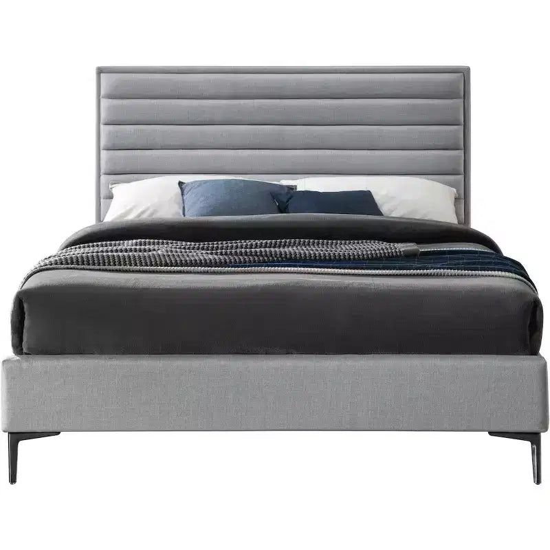 Meridian Furniture,Hunter Linen Textured Bed