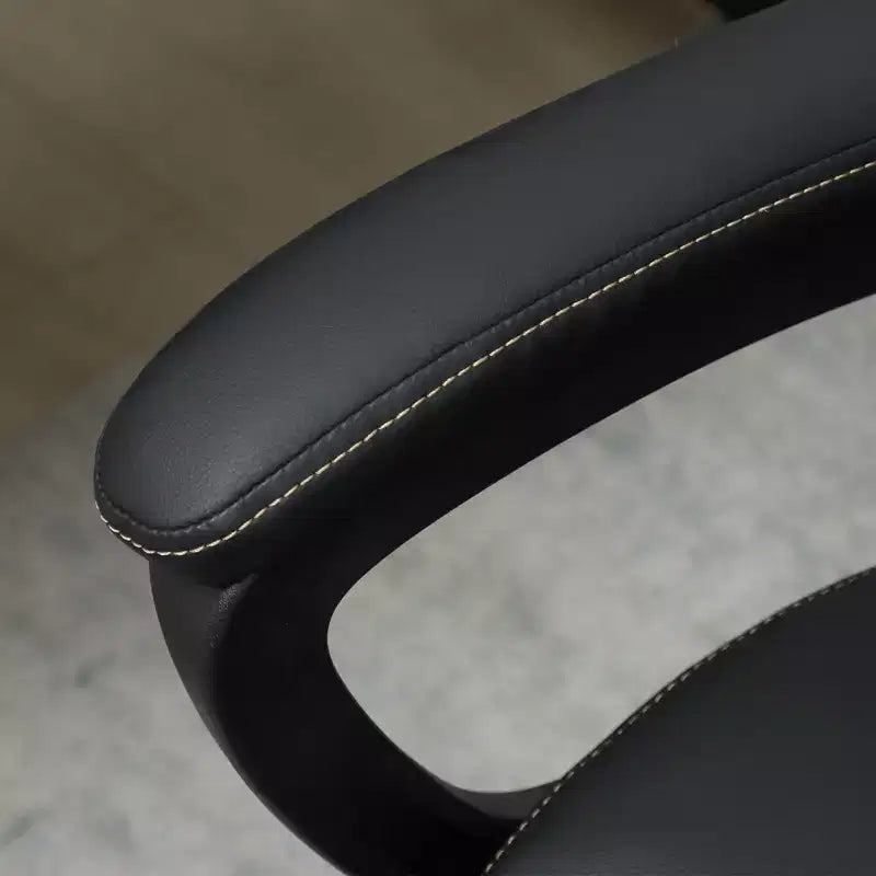 High Back Ergonomic Office Chair, PU Leather Executive Desk Chair with Adjustable Height and Swivel Wheels