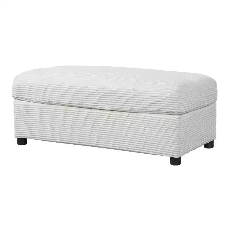 Oversized Accent Chair Upholstered Chaise Lounge with Storage Ottoman, Cup Holders & USB Port, Single Sleeper Sofa Bed Reading Couch - ModernLuxe
