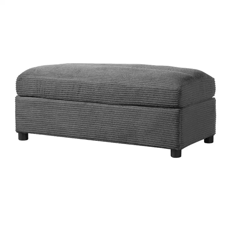 Oversized Accent Chair Upholstered Chaise Lounge with Storage Ottoman, Cup Holders & USB Port, Single Sleeper Sofa Bed Reading Couch - ModernLuxe
