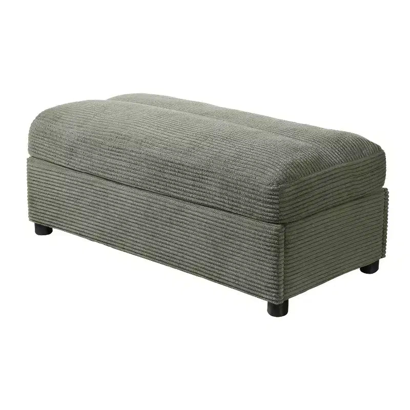 Oversized Accent Chair Upholstered Chaise Lounge with Storage Ottoman, Cup Holders & USB Port, Single Sleeper Sofa Bed Reading Couch - ModernLuxe