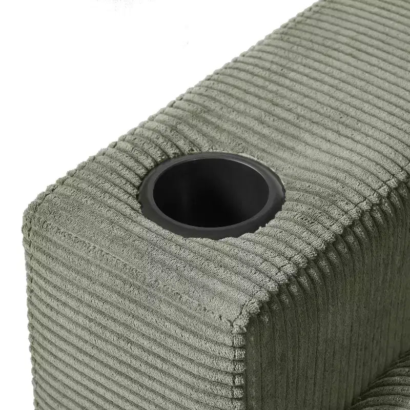 Oversized Accent Chair Upholstered Chaise Lounge with Storage Ottoman, Cup Holders & USB Port, Single Sleeper Sofa Bed Reading Couch - ModernLuxe