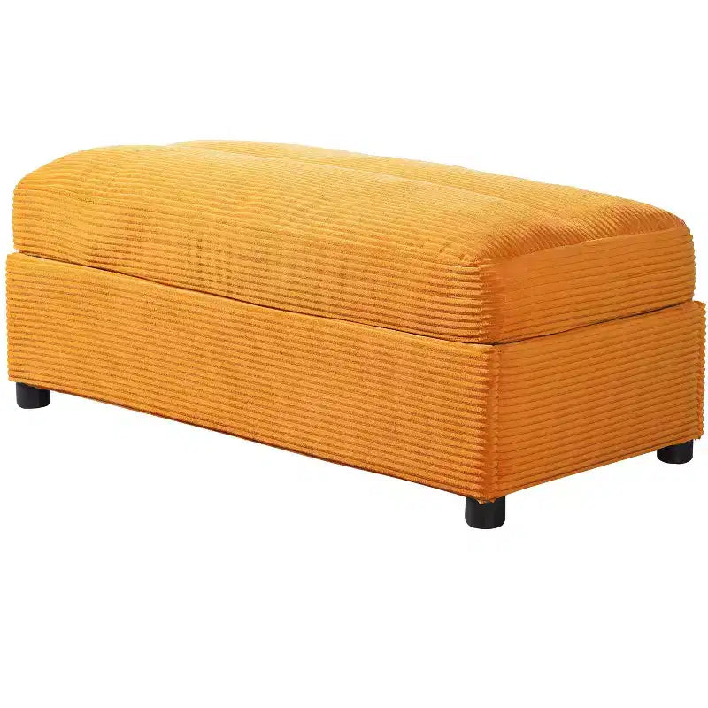 Oversized Accent Chair Upholstered Chaise Lounge with Storage Ottoman, Cup Holders & USB Port, Single Sleeper Sofa Bed Reading Couch - ModernLuxe