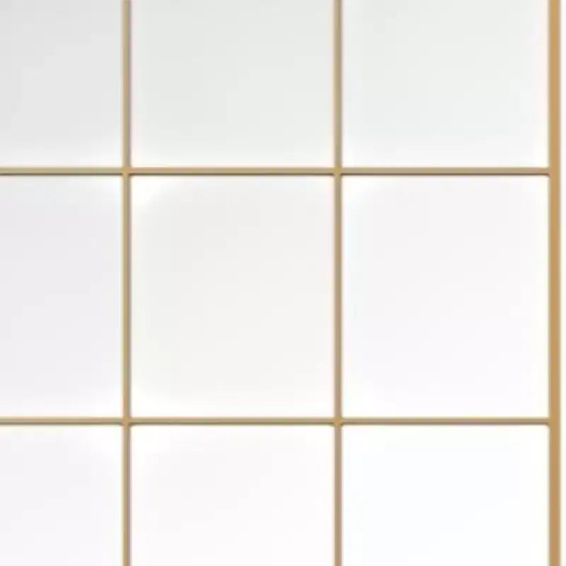 HomeRoots 69 Gold Iron Freestanding Geometric Framed Standing Mirror