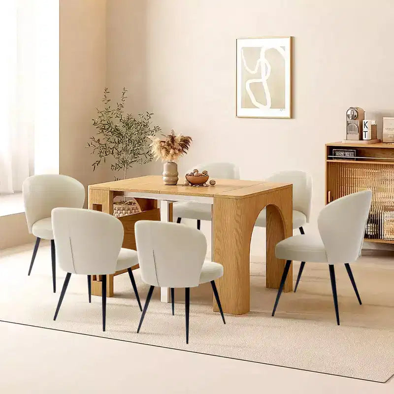 COZONY Dining Chairs Set of 2 - Mid-Century Modern Faux Leather Upholstered Chairs, Padded Seat/Back Metal Legs for Kitchen Dining Room