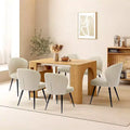 COZONY Dining Chairs Set of 2 - Mid-Century Modern Faux Leather Upholstered Chairs, Padded Seat/Back Metal Legs for Kitchen Dining Room