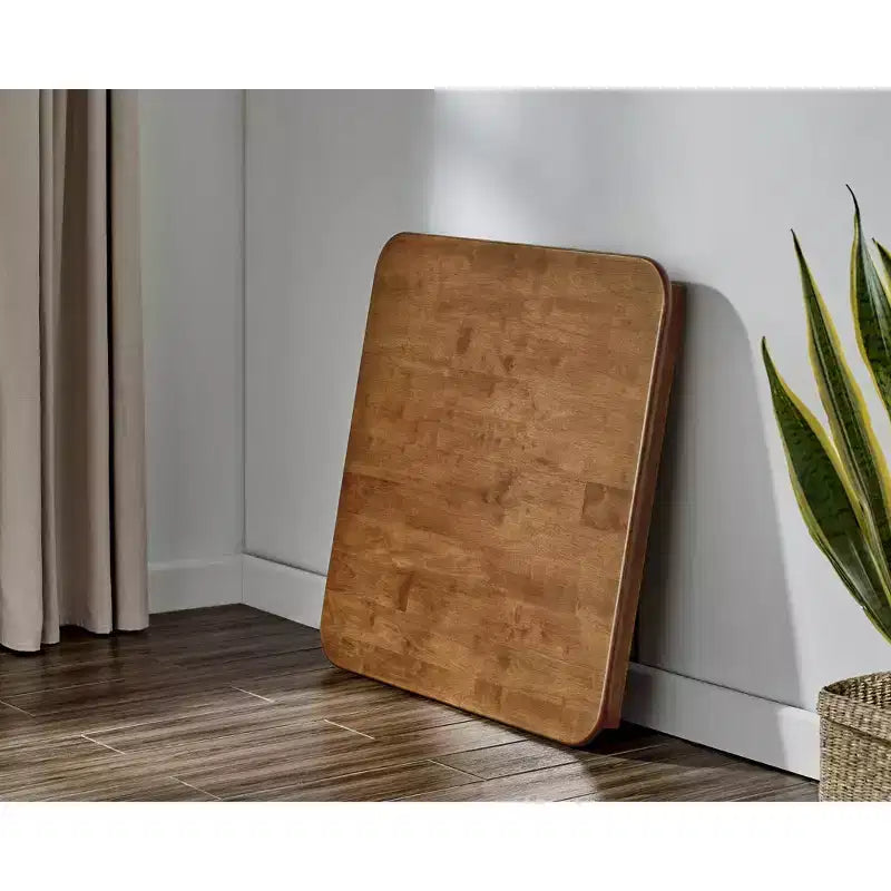 Stakmore 32" Straight Edge Solid Wood Folding Card Table Fruitwood Portable Square Table, Fully Assembled, Steel Hardware
