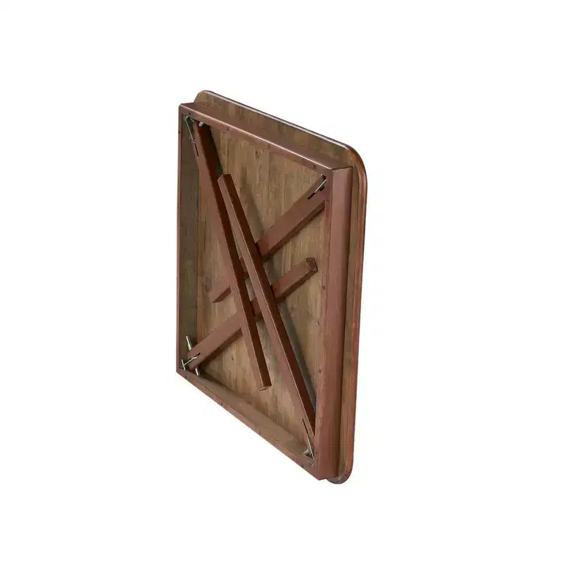 Stakmore 32" Straight Edge Solid Wood Folding Card Table Fruitwood Portable Square Table, Fully Assembled, Steel Hardware