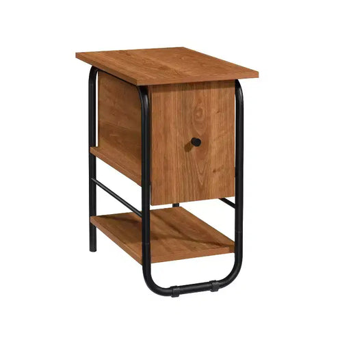 Union Plain Recliner Table Prairie Cherry - Sauder: Adjustable Shelf, Storage, Rectangle, MDF, 4 Point/Leg, Living Room