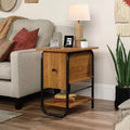 Union Plain Recliner Table Prairie Cherry - Sauder: Adjustable Shelf, Storage, Rectangle, MDF, 4 Point/Leg, Living Room