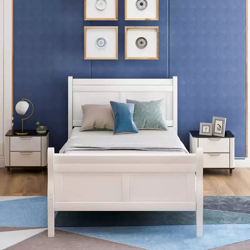 Twin size Platform Bed with Headboard and Footboard RE-ModernLuxe