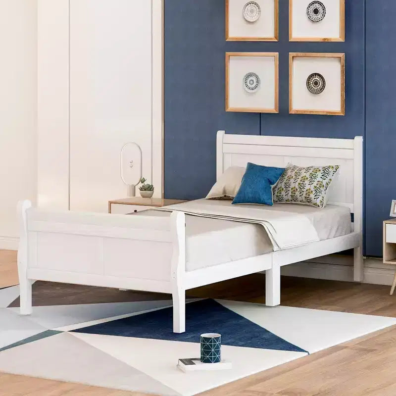 Twin size Platform Bed with Headboard and Footboard RE-ModernLuxe